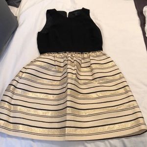 Black, white and Gold jcrew dress